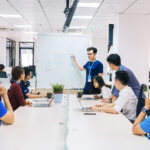 An offshore software development team in Vietnam