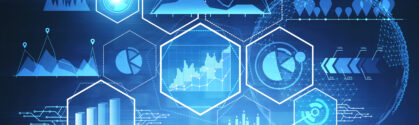 Digital interface with graphs and data symbolizing MVP development